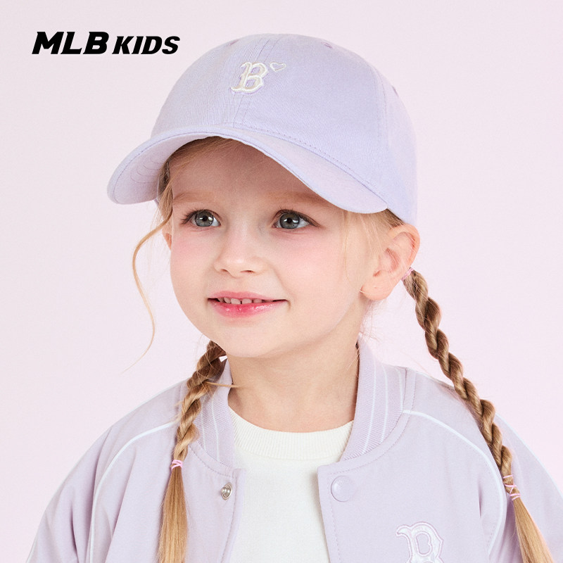 MLB儿童官方女童时髦个性经典LOGO多巴胺潮流棒球帽26春夏新款