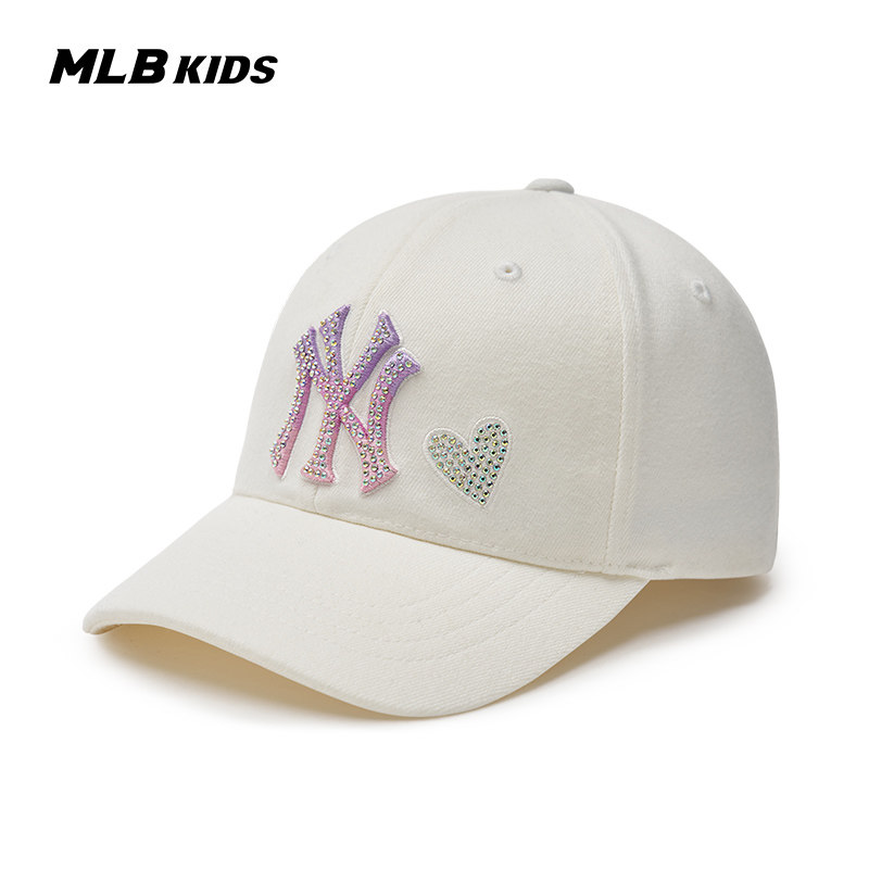 MLB儿童官方女童潮流萌趣可爱复古老花贴钻爱心棒球帽,童装/婴儿装/亲子装,帽子,淘宝优惠券,粉丝福利购,淘宝优惠卷