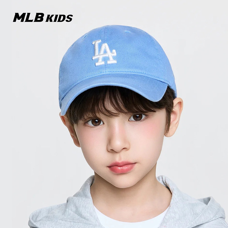 MLB儿童官方男女童经典队标软顶棒球帽运动帽潮流帽子春夏款CP66