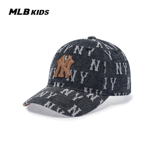 MLB儿童官方男女童精致出挑街头满印老花牛仔棒球帽春夏款