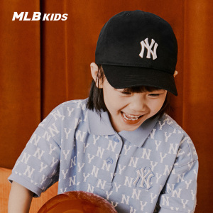 MLB儿童官方男女童经典队标棒球帽可调节时尚潮流帽子春夏