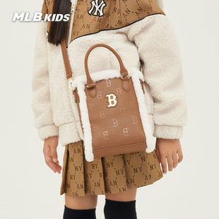 MLB儿童官方男女童潮奢时尚摩登多色复古老花斜挎包秋冬款