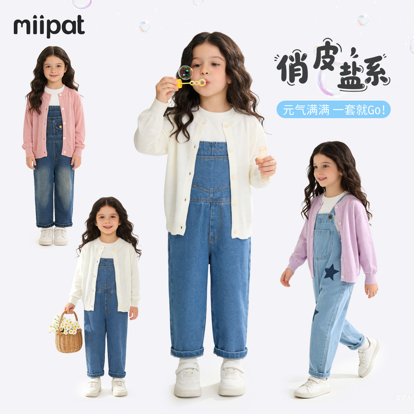 宝宝春装套装女休闲防晒空调开衫