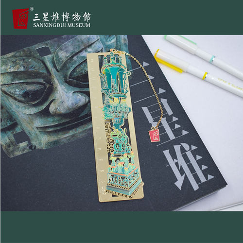 三星堆博物馆金属直尺创意尺子