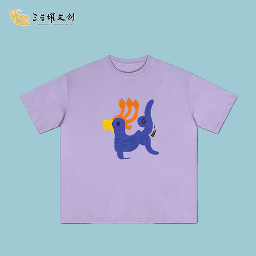 星堆博物馆文创青铜鸟全棉T恤