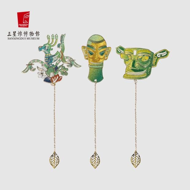 三星伴月【叶落文章处】三星堆金属镂空创意学习文具书签,文具电教/文化用品/商务用品,书签,淘宝优惠券,粉丝福利购,淘宝优惠卷