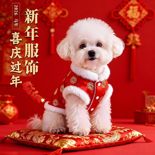 2025新款小狗狗新年衣服