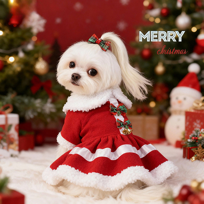 狗狗圣诞节衣服冬装宠物比熊
