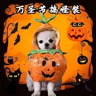 狗狗万圣节衣服搞怪南瓜宠物泰迪比熊柯基服装小型犬搞笑冬季装扮