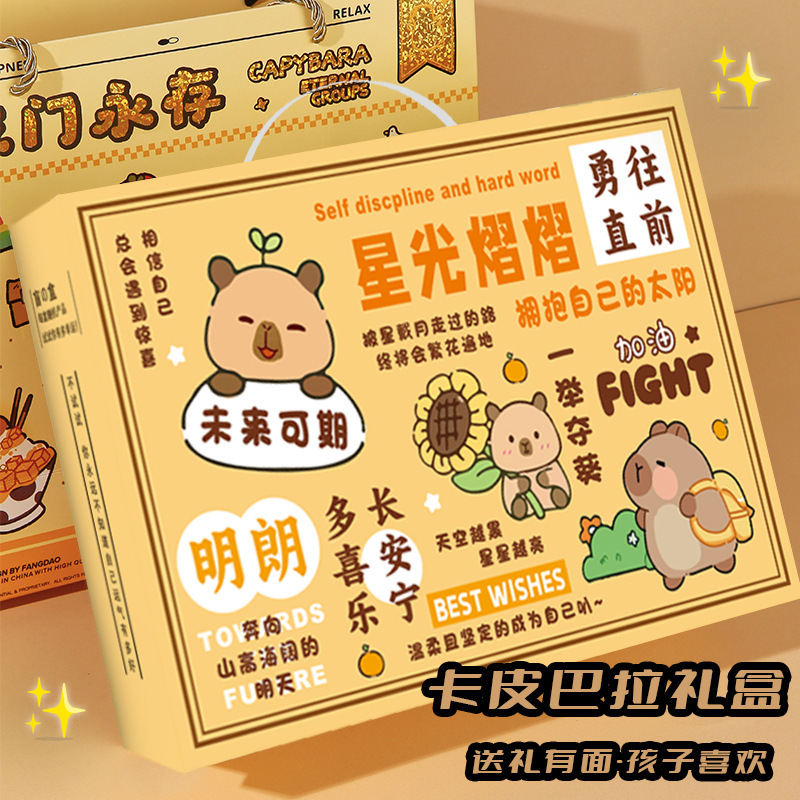 圣诞节礼物文具套装卡皮巴拉生日伴手礼小学生奖励幼儿园回礼全班