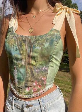 new women's sexy striped summer top vest short New Sling