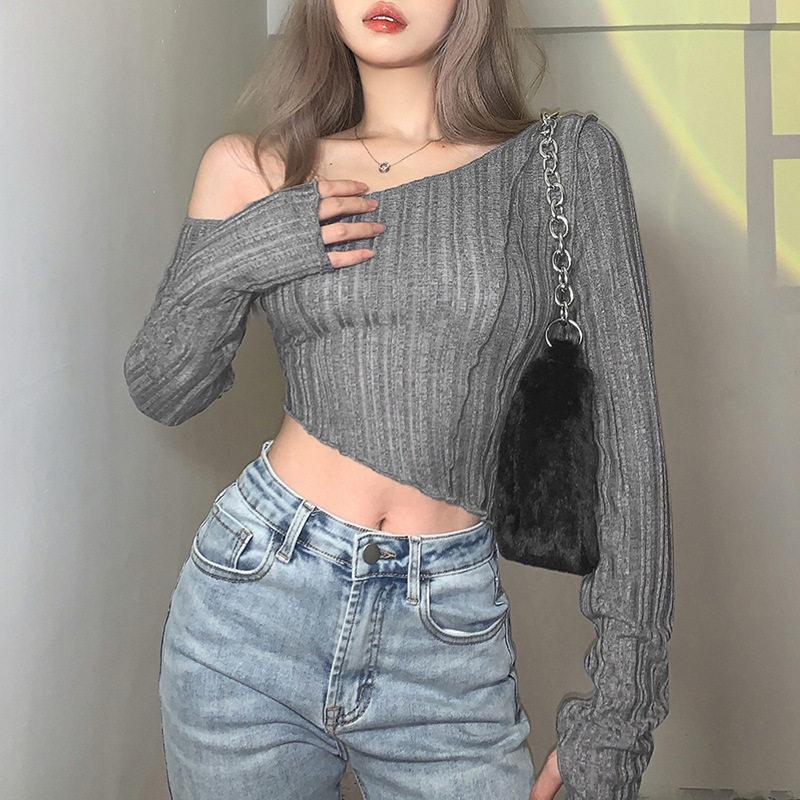欧美ins风心机辣妹短款露