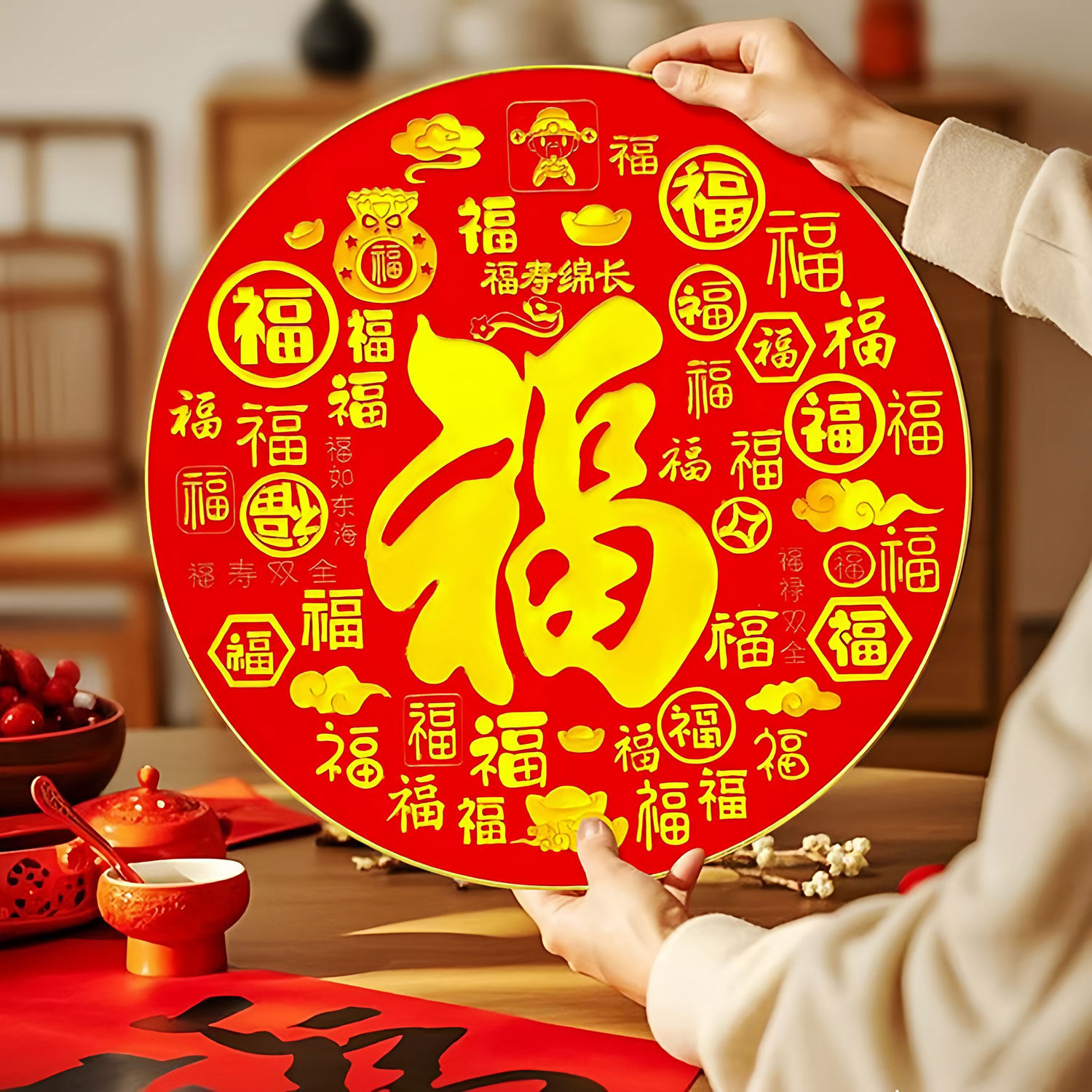 diy掐丝珐琅画手工材料包百喜图百寿图百福图非遗摆件礼物大幅画