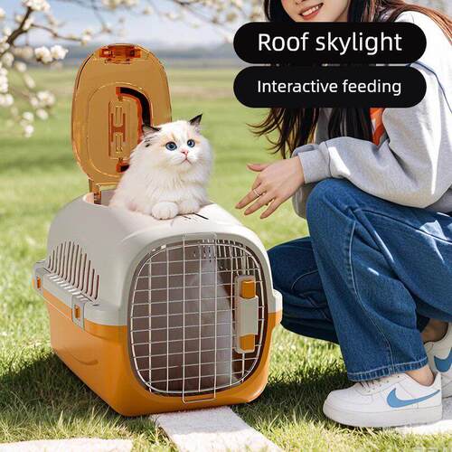 航空箱猫咪专用猫外出便携猫笼子托运防应激车载狗笼带天窗宠物箱