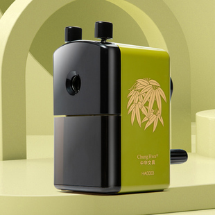 中华牌削笔器手摇大口径卷笔刀大三角铅笔削笔机粗杆粗铅笔刨笔刀削笔刀粗孔粗笔速写转笔刀6700铅笔适用正品