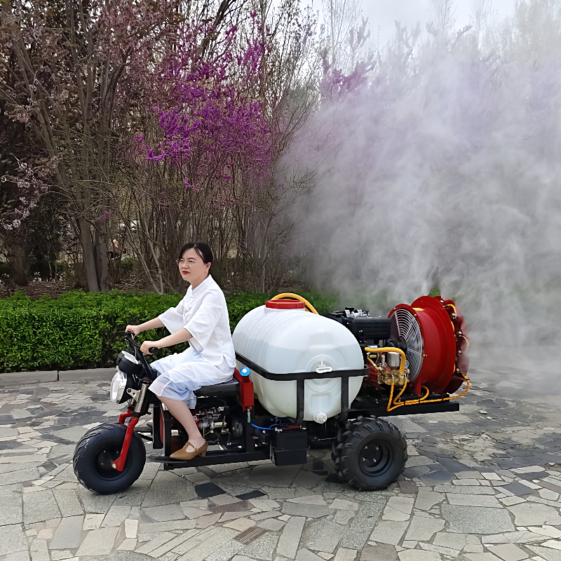 柴油三轮果园打药机300升容量风送弥雾机自走式果树高喷打药机