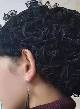 女士蕾丝帽子遮白发洋气帽法式