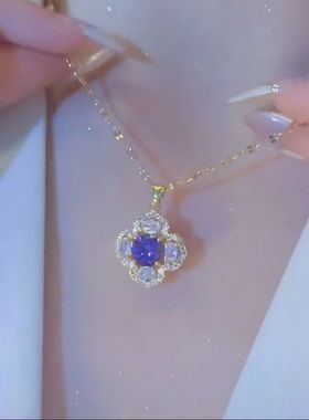 高级感四叶花朵项链女网爆款轻奢