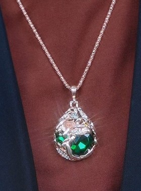 韩版水晶圆形毛衣链女网红爆款轻奢气质百搭小众设计感精美毛衣链