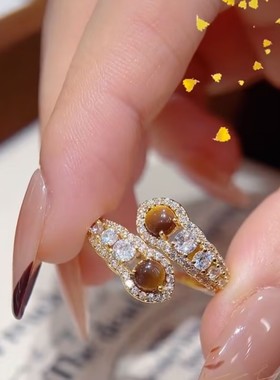 韩版美拉德蛇形开口食指戒女