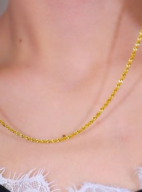 新款金色满天星项链女小众设计波光粼粼时尚百搭个性高级感颈链女