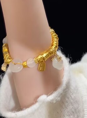 新款金色葫芦如意平安扣盘缠手链女网红爆款轻奢气质百搭精美手串