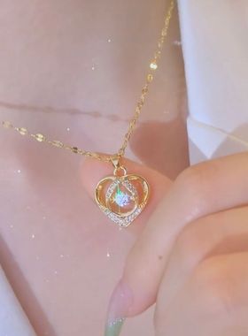 韩版灵动爱心项链气质简约