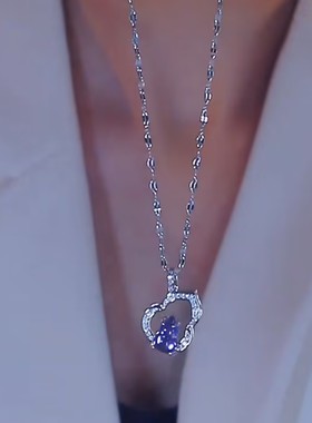 新款葫芦紫色水滴项链