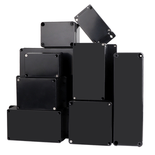 黑色监控防水接线盒户外防水盒子abs塑料电源电缆室外分线密封盒