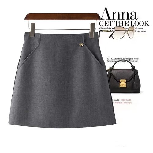 显瘦防走光气质好裙型a字半身裙