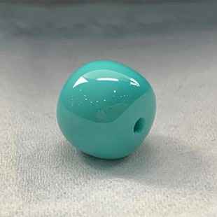 原矿绿松石高瓷圆珠老型珠子手串手链配珠散珠隔珠单珠 菩提配饰