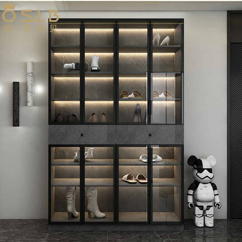 意式隔断鞋柜实木家用入户玄关柜