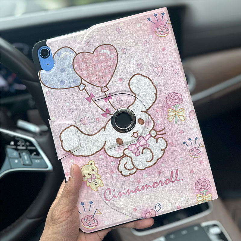 适用苹果iPad9/10保护套2024新款air6平板壳air5/4全包防摔air2五六7代电脑iPad9卡通皮套A2602旋转A1822外壳