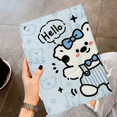 适用苹果iPad平板保护套air6/7电脑A16新款ipad11保护壳旋转air2卡通A2602第9代10TH全包防摔mini5轻薄10.2壳