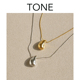 TONE 极简水滴项链高级感简约法式 百搭气质时髦叠戴锁骨链毛衣链