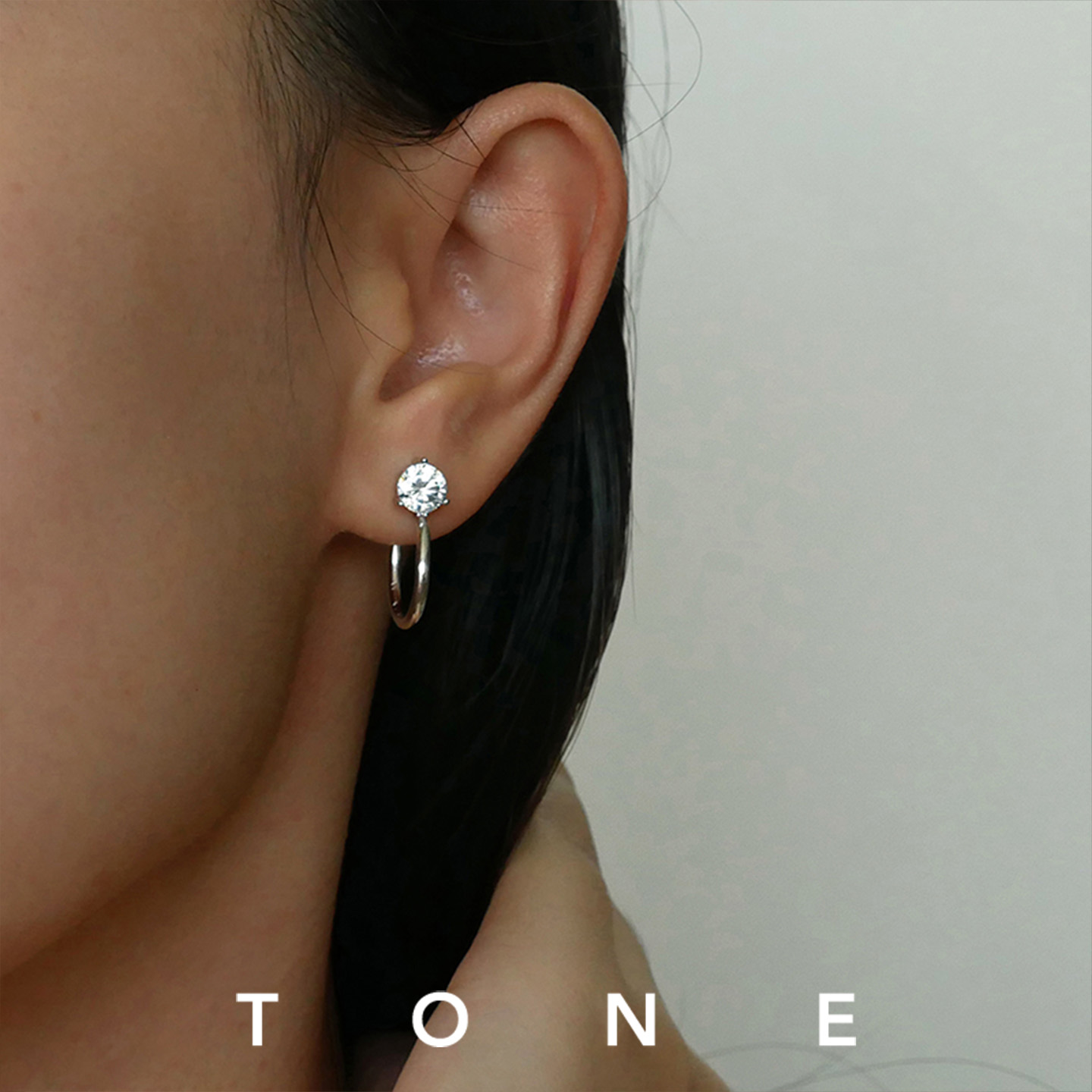 TONE不单调的闪钻耳圈耳夹蚊香盘高级感简约精致无耳洞女百搭耳钉