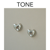 TONE 精细抛光爱心耳夹蚊香盘高级感简约小众韩国博主无耳洞耳钉