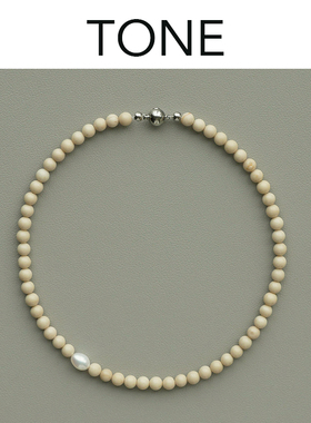 TONE天然白化石珍珠项链法式百搭韩系气质温柔百搭高级感叠戴颈链