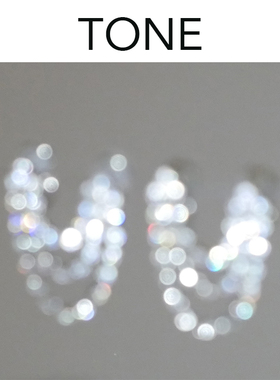 TONE超闪锆石链条耳夹硅胶球高级感欧美简约夸张小众设计无耳洞女