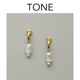 TONE原创 手工彩色琉璃耳夹蚊香盘气质清冷高级小众耳钉无耳洞女