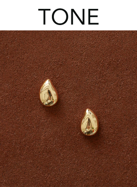 TONE手工精抛金豆耳夹蚊香盘高级感简约经典百搭气质无耳洞女耳钉