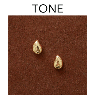 TONE手工精抛金豆耳夹蚊香盘高级感简约经典百搭气质无耳洞女耳钉