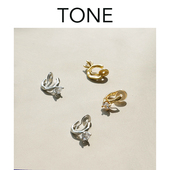 TONE 小锆石耳圈耳夹蚊香盘高级感简约精致小巧通勤法式 无耳洞女