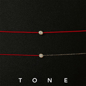 TONE莫桑钻半绳半链手链925纯银新年红绳叠戴本命年简约百搭精致