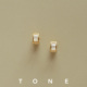 TONE天然贝母耳圈耳夹蚊香盘通勤高级感简约气质精致法式 无耳洞女