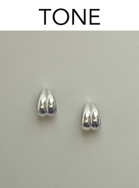 TONE银色波浪耳圈耳夹蚊香盘高级感简约气质清冷无耳洞女银针耳钉