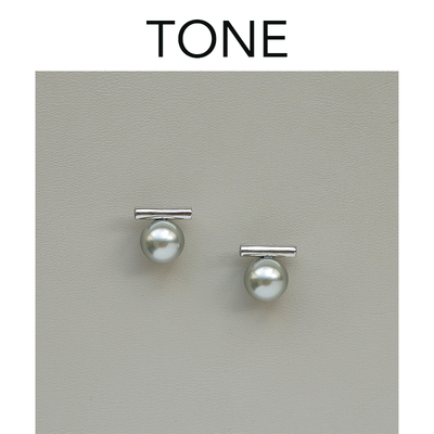 TONE几何线条银灰色珍珠