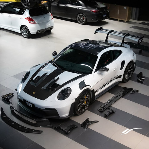 美国1016 INDUSTRIES 保时捷911 992 GT3 RS 碳纤维套件 原厂替换