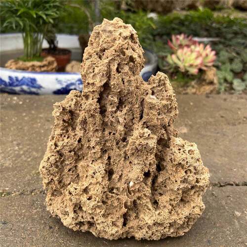 精品小型上水石盆景假山吸水石微景观装饰奇石摆件天然原石水锈石