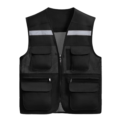 免费印字多口袋反光马甲一件起订